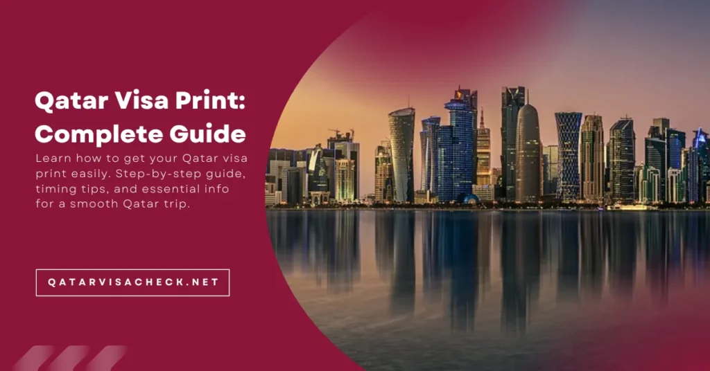 Qatar Visa Print